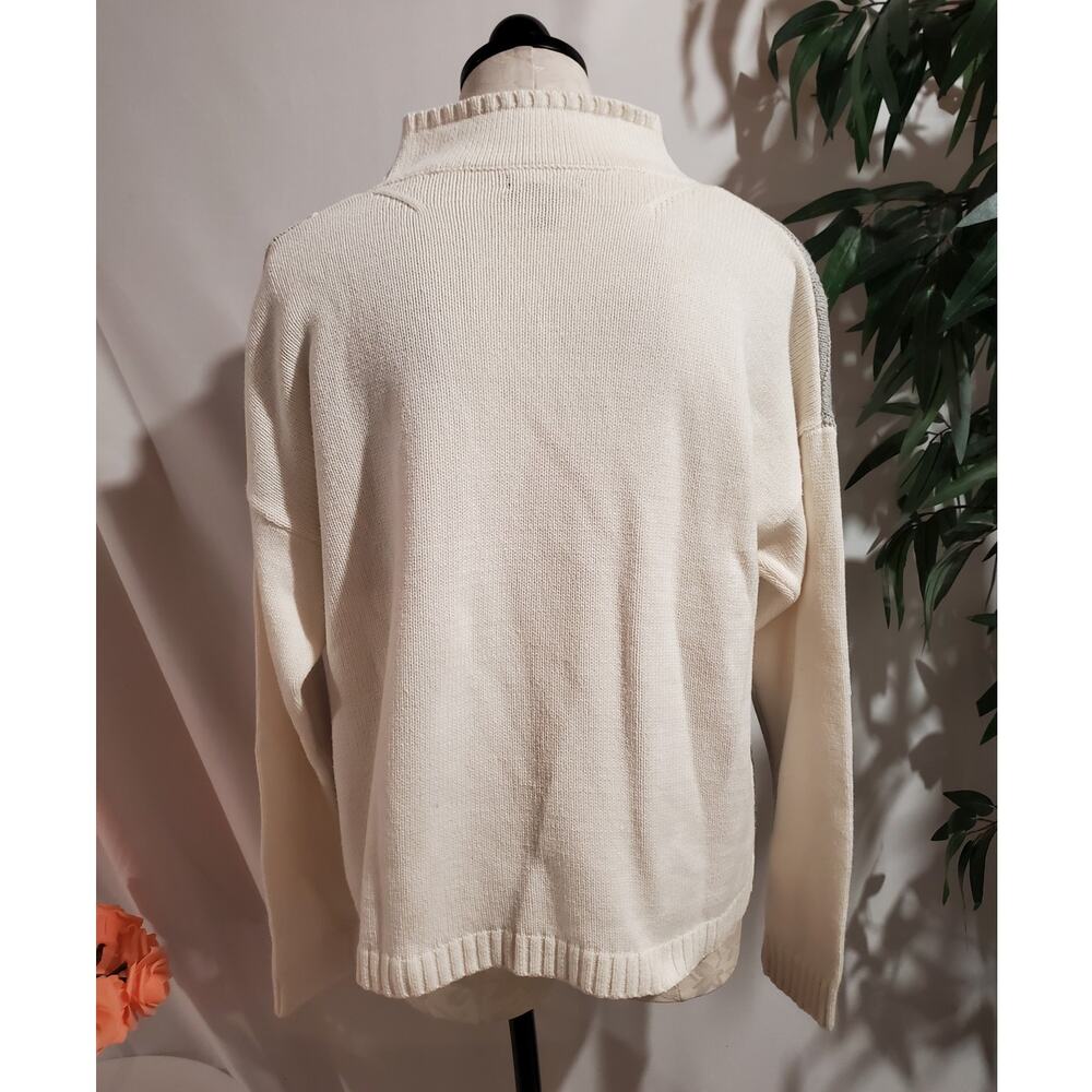 Ralph Lauren Chaps Cable Knit Patchwork Sweater W… - image 3